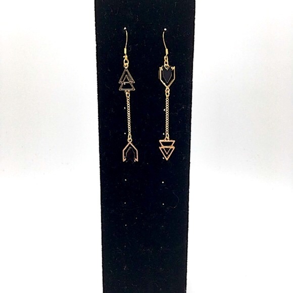 Elegant Art Deco Flapper Drop Earrings - Picture 5 of 5